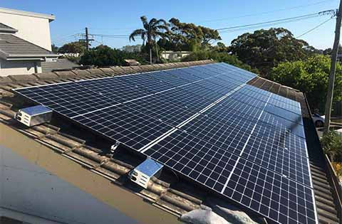 roof-mounted solar panel