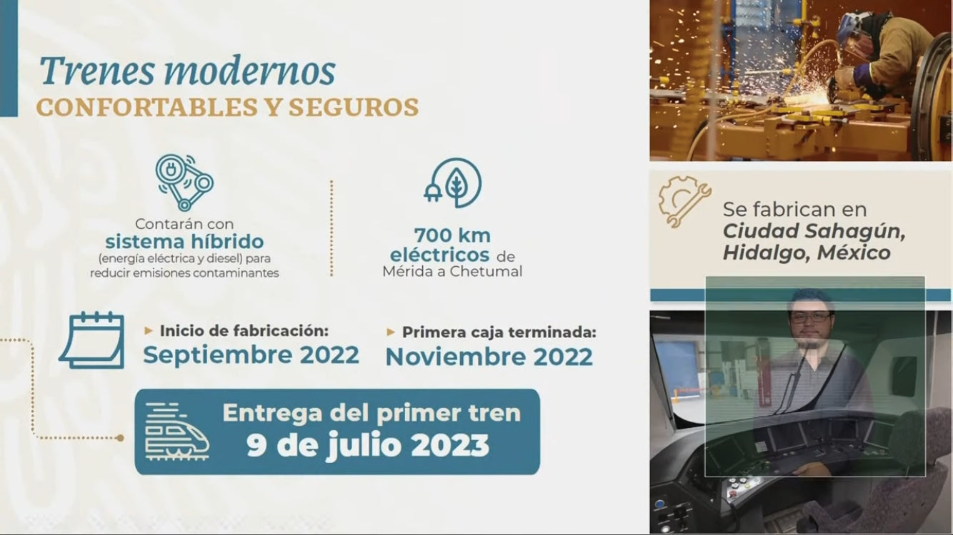 Energía eléctrica y diésel UBA, los combustibles que harán del Tren Maya un transporte híbrido. En construcción dos centrales de ciclo combinado e incremento de gas natural al estado