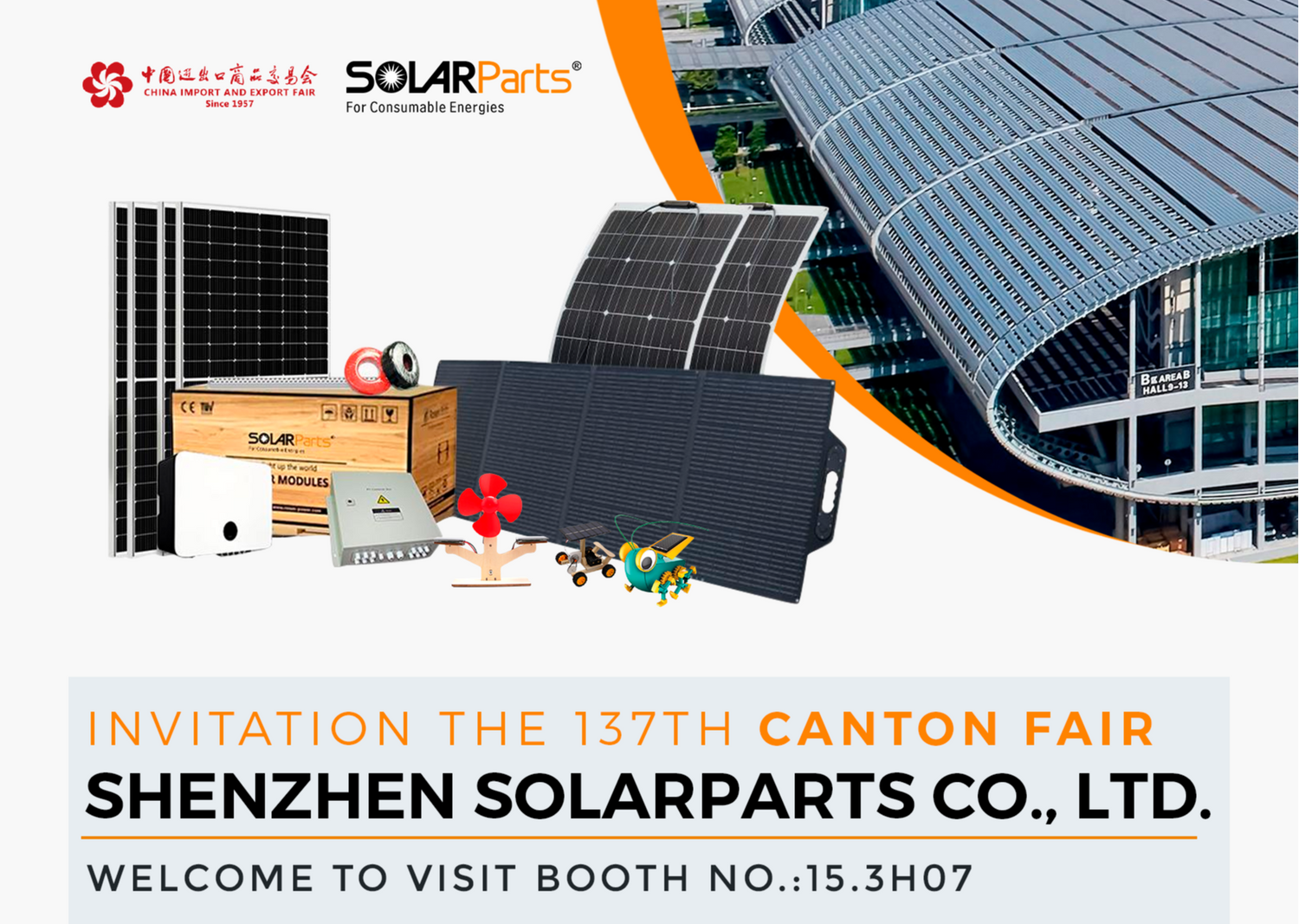 Exhibition invitation | SOLARParts sincerely invites you to gather at the 137th Canton Fair