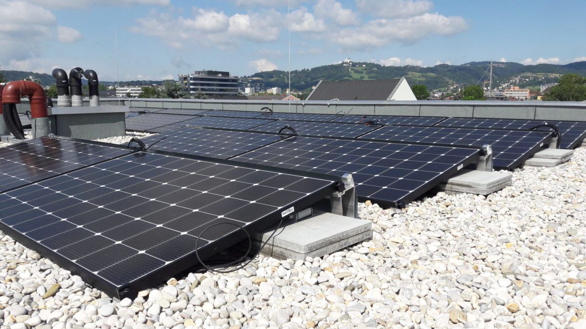 DC rooftop PV providing domestic hot water to residential building at 140 F