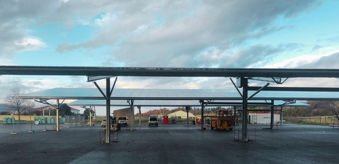 Solarhona, filiale de CNR, met en service sa toute première ombrière solaire