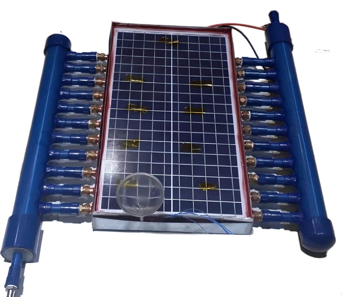 Photovoltaic-thermal panel based on twisted absorber tubes, nanoparticle-enhanced PCM