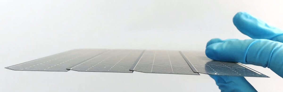 First attempt to build ‘shingled’ perovskite-silicon tandem solar cells