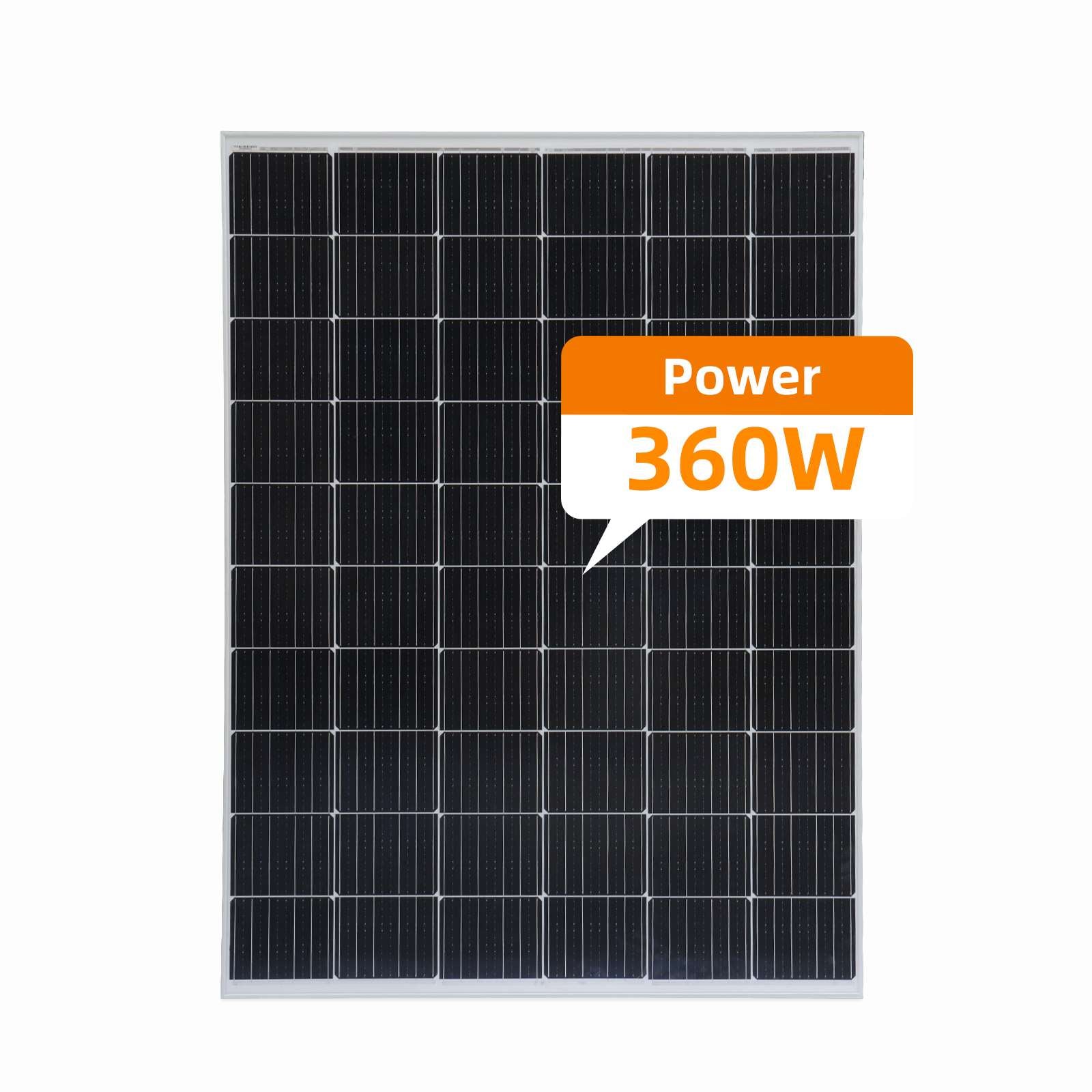 Solarparts OEM 360W glass panel for solar plant