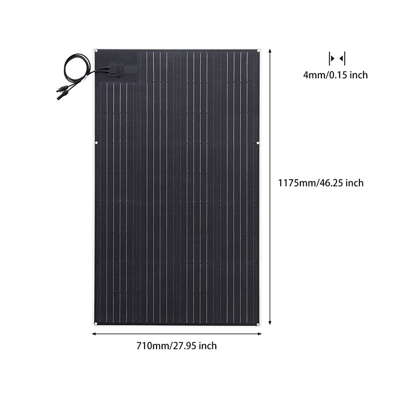 150W ETFE Semi-Flexible Solar Panel Kit 1175*710*4mm