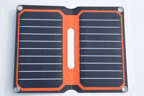 Mono integrated solar charger 5V/10W red orange