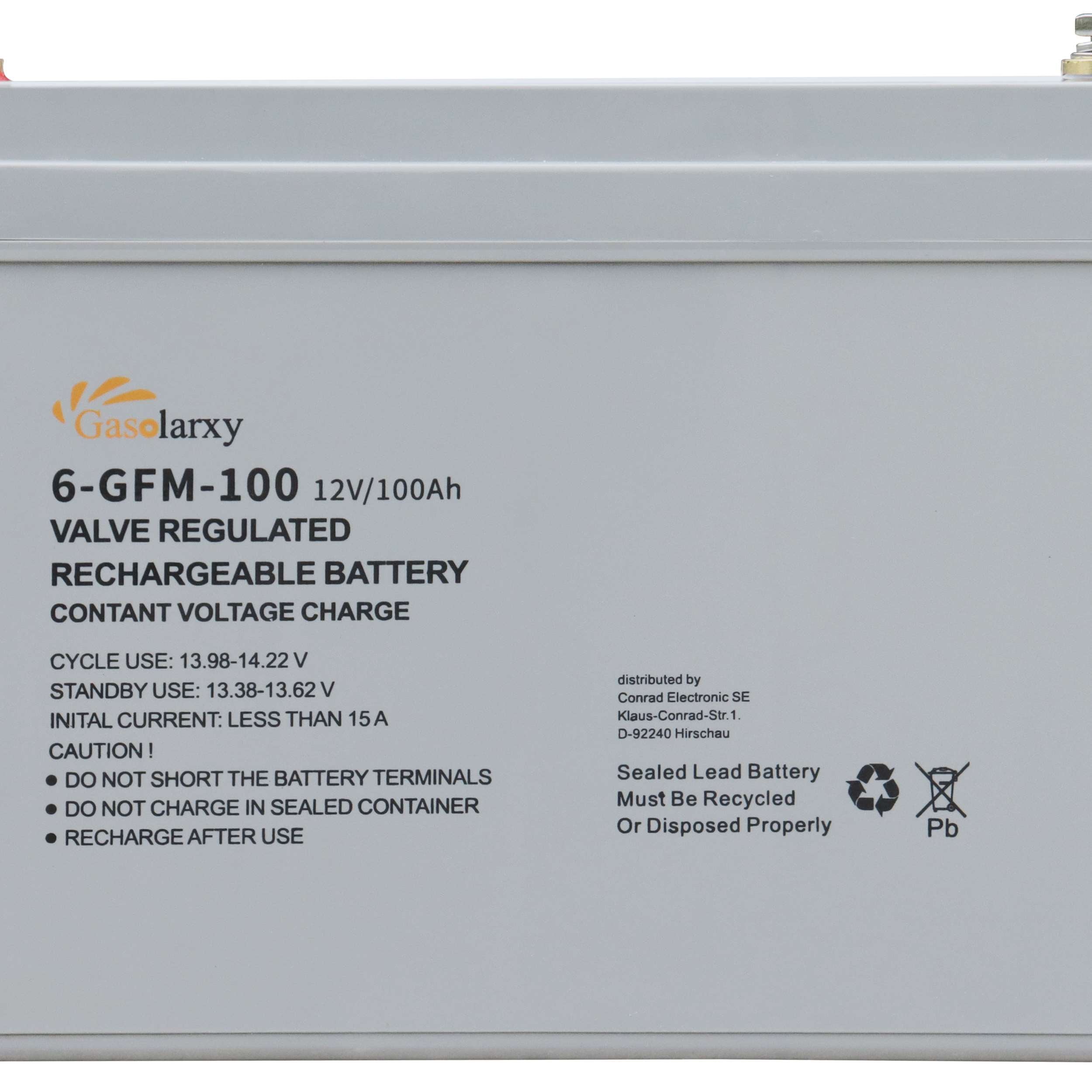 Solarparts@AGM Batteries Lead-Acid 6-GFM-100