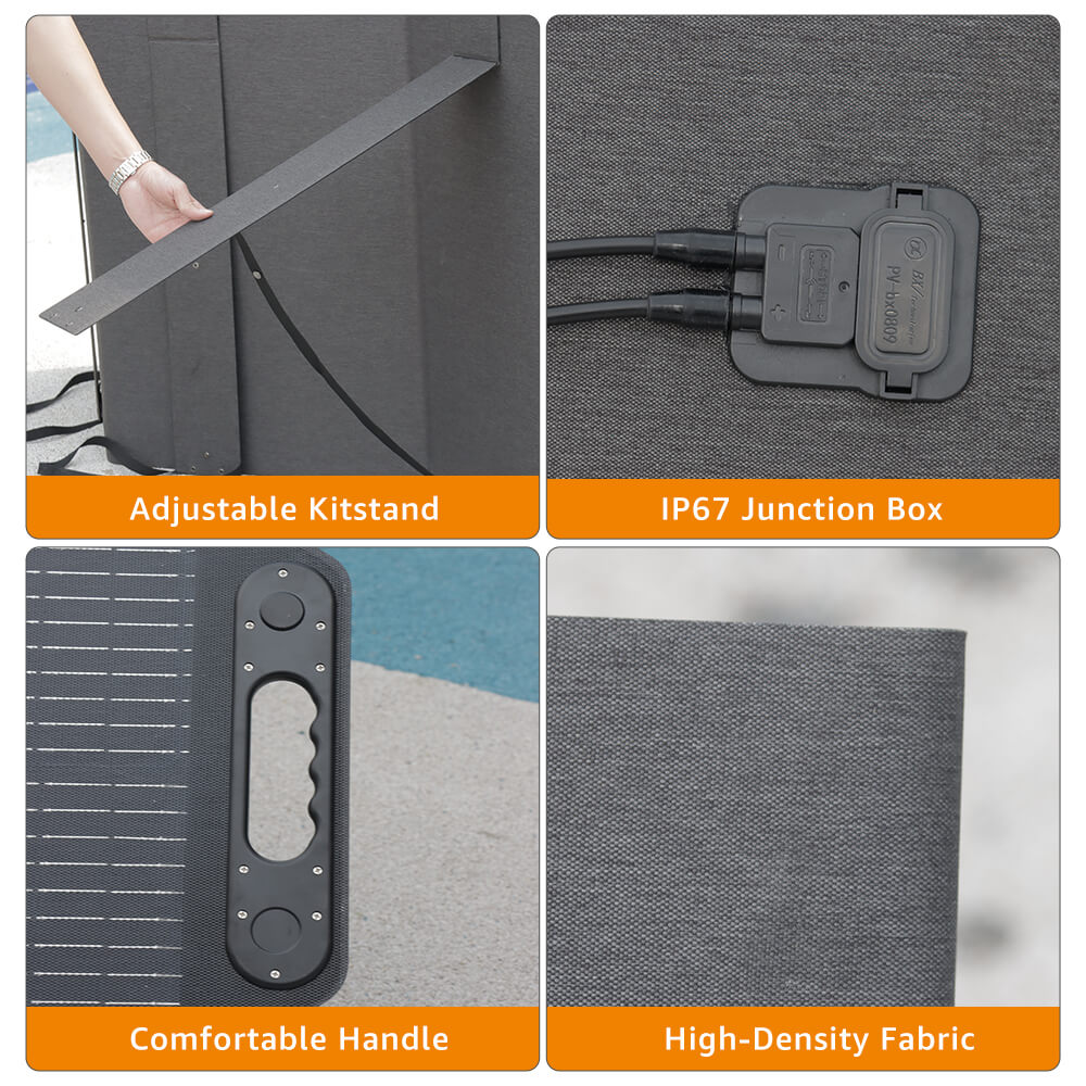 Solarparts@ Mono integrated foldable solar charger 39.6V/400W