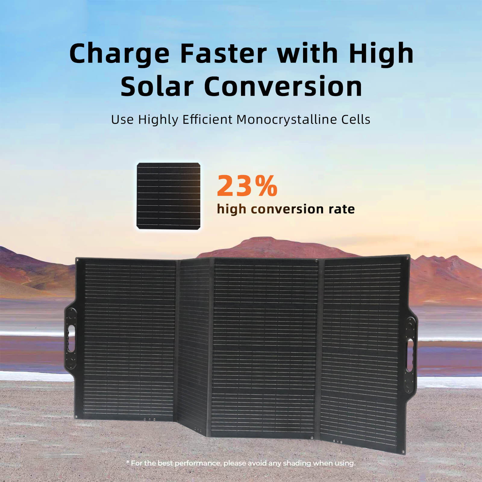 Solarparts@ Mono integrated foldable solar charger 35.2V/315W