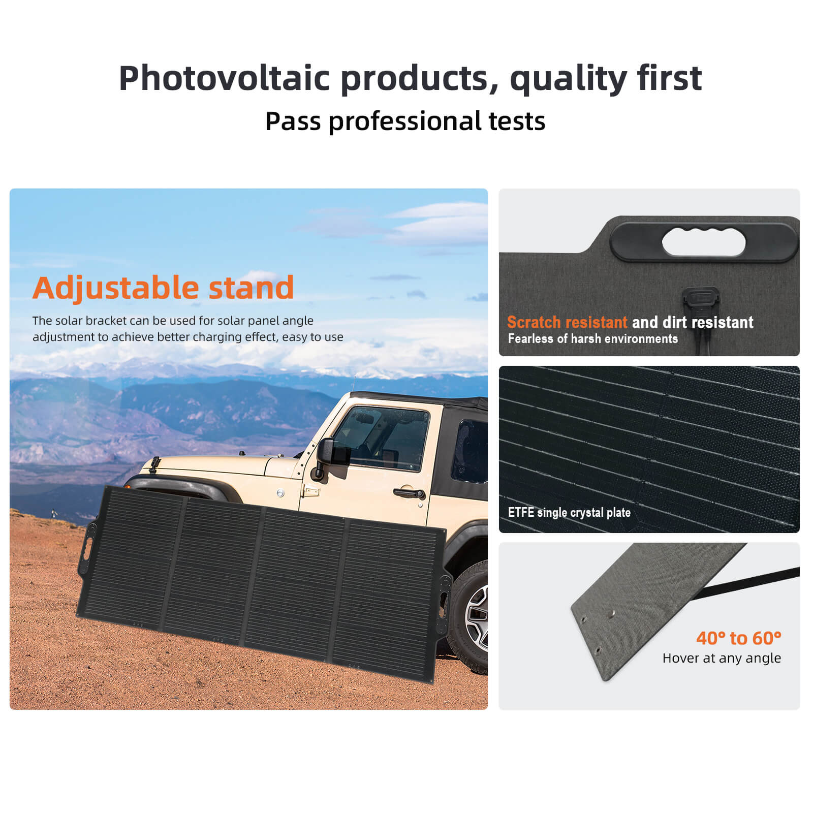 Solarparts@ Mono integrated foldable solar charger 35.2V/315W