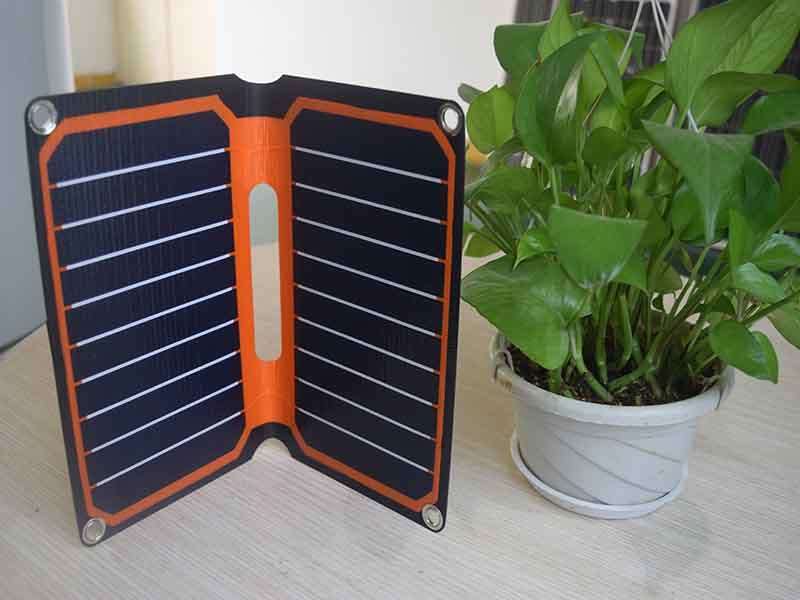 Mono integrated solar charger 5V/10W red orange