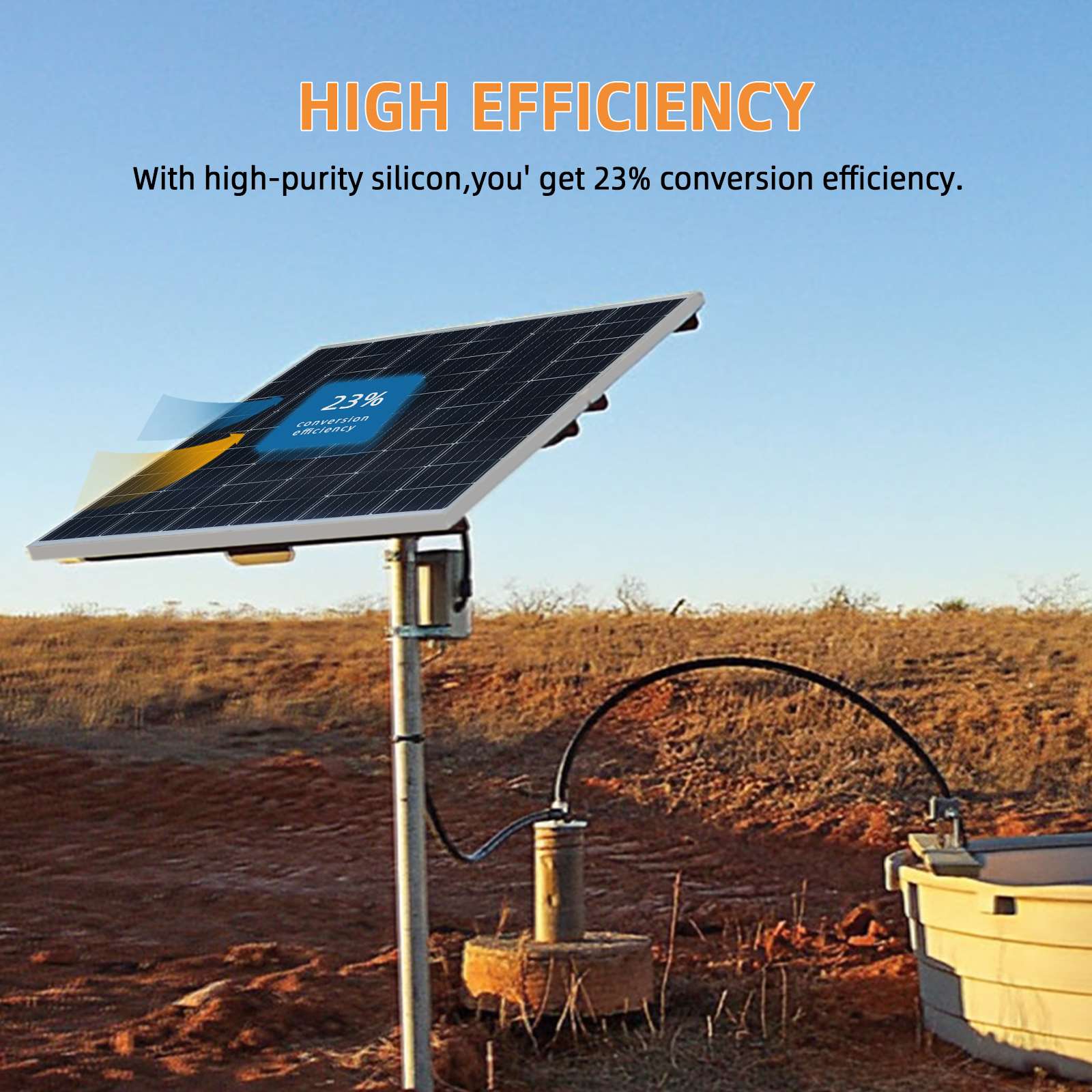 Solarparts OEM 360W glass panel for solar plant