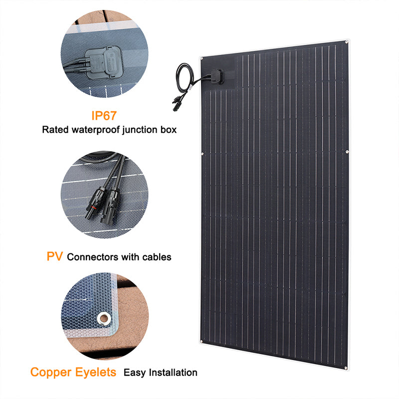 300W ETFE Semi-Flexible Solar Panel Kit 1175*710*4mm