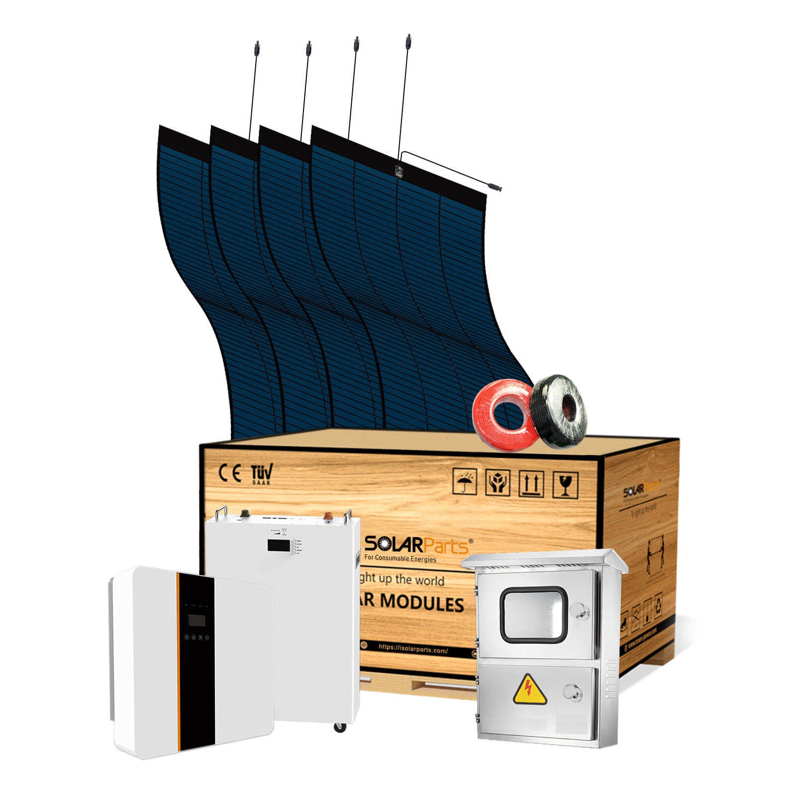 Solarparts CIGS 10KW On Grid Solar Energy Storage System