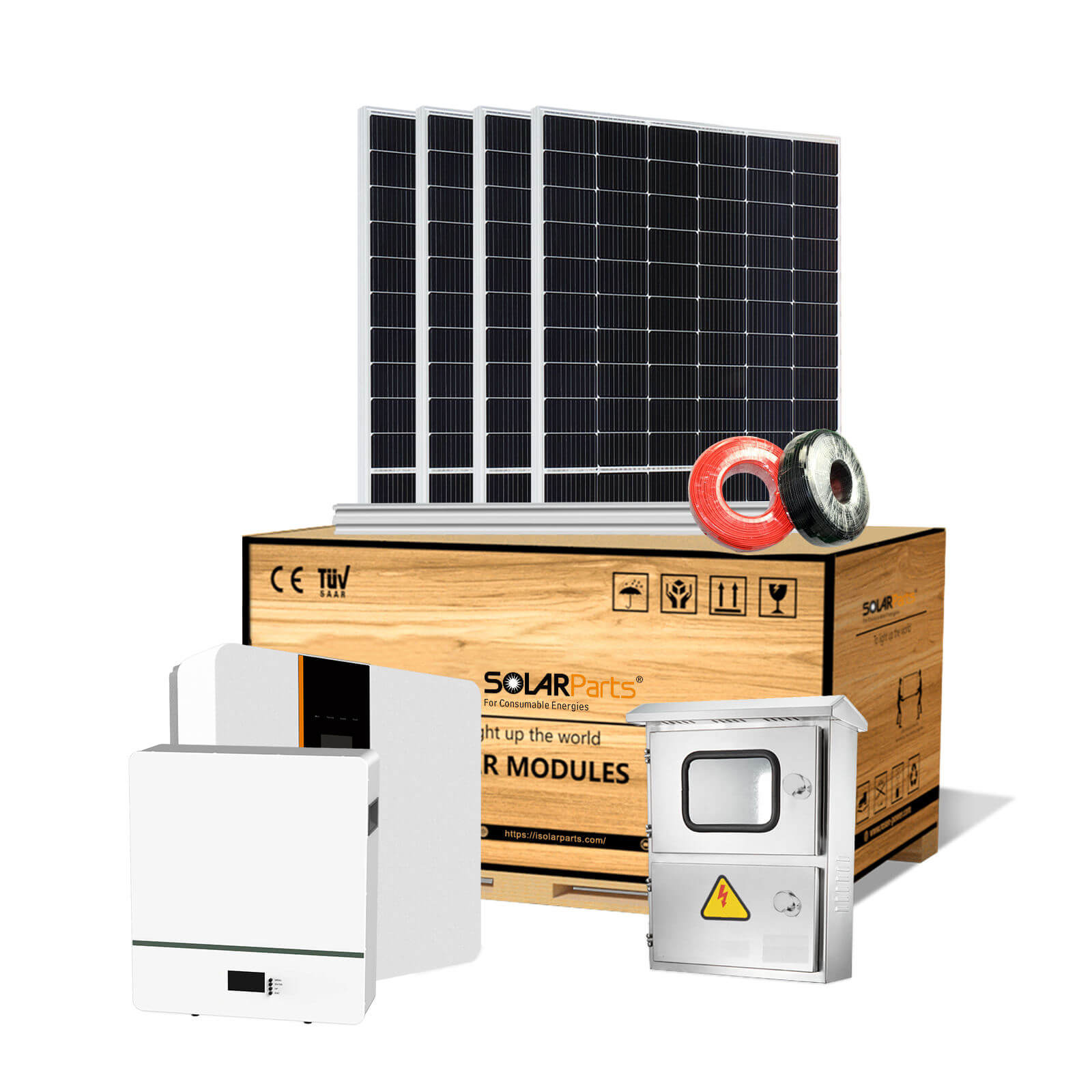 Solarparts 10KW OEM Household Hybrid Solar System With EPS