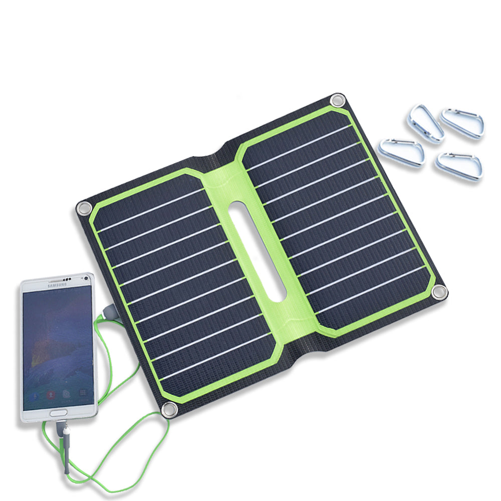 Mono integrated solar charger 5V/10W green