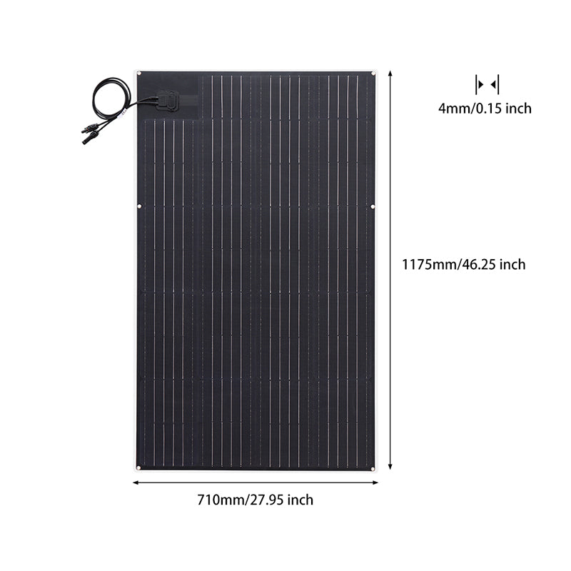 150W mono PCB laminated ETFE solar panel