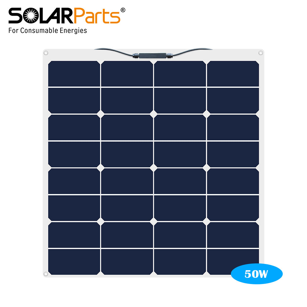 Solarparts@ Sunpower Flexible Solar Panel PET 18V 50W 545x535x3mm