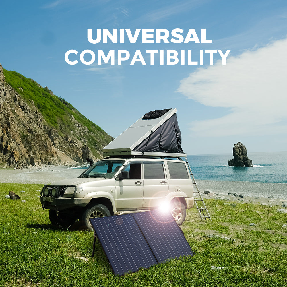 Mono foldable 2*50W solar charger  100w 18v 680*510*25mm