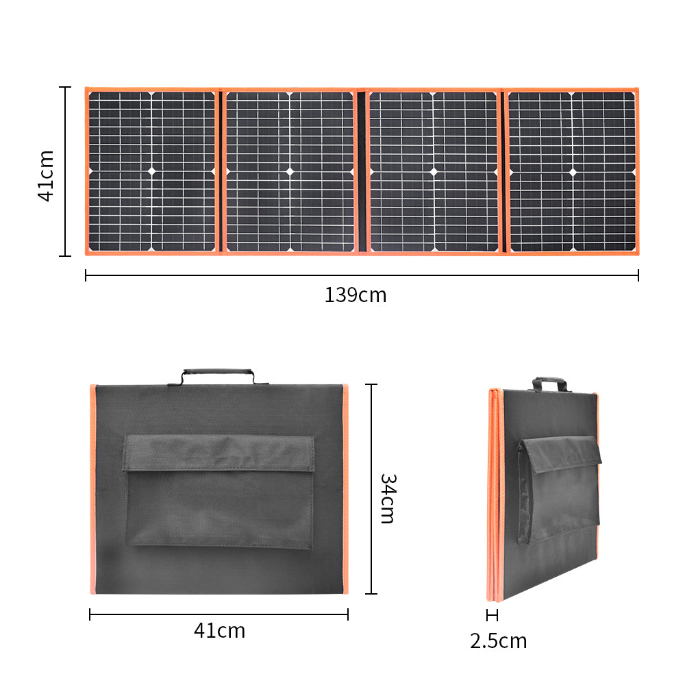 Solarparts mono portable solar charger 18V/80W 340*410*20mm with USB Socket