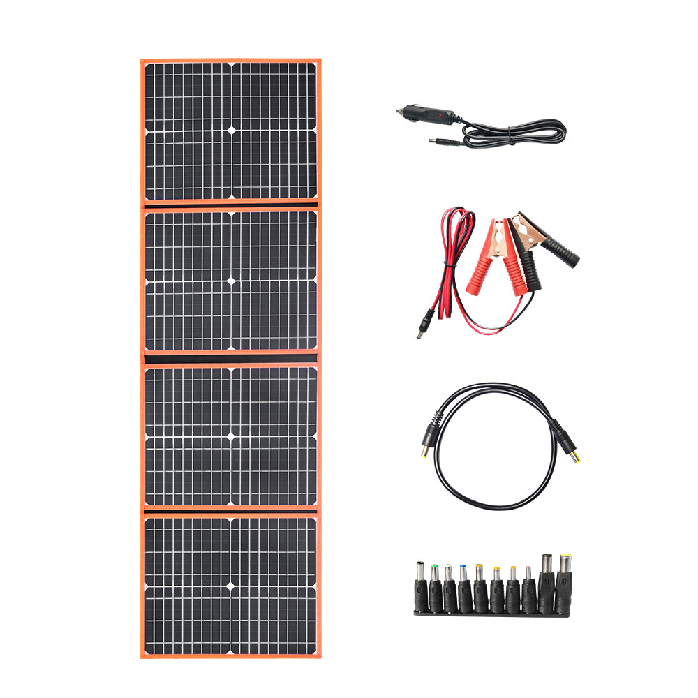 Solarparts mono portable solar charger 18V/80W 340*410*20mm with USB Socket