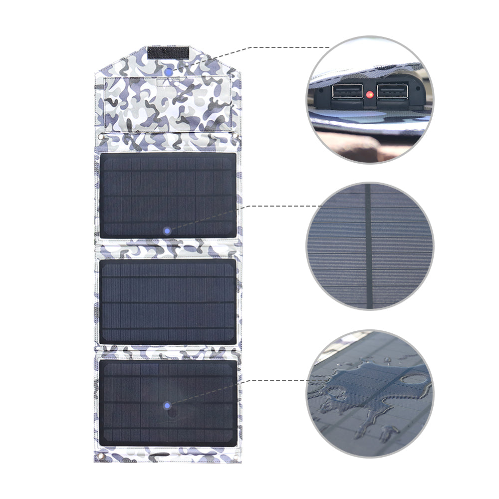 Mono foldable solar charger 7v 21w 290*210*25mm