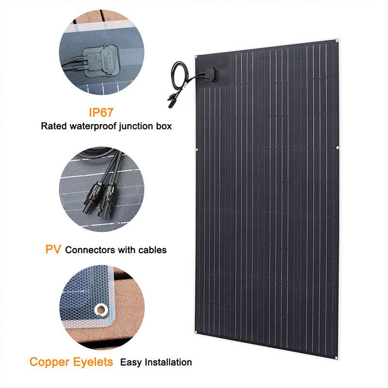 150W mono PCB laminated ETFE solar panel