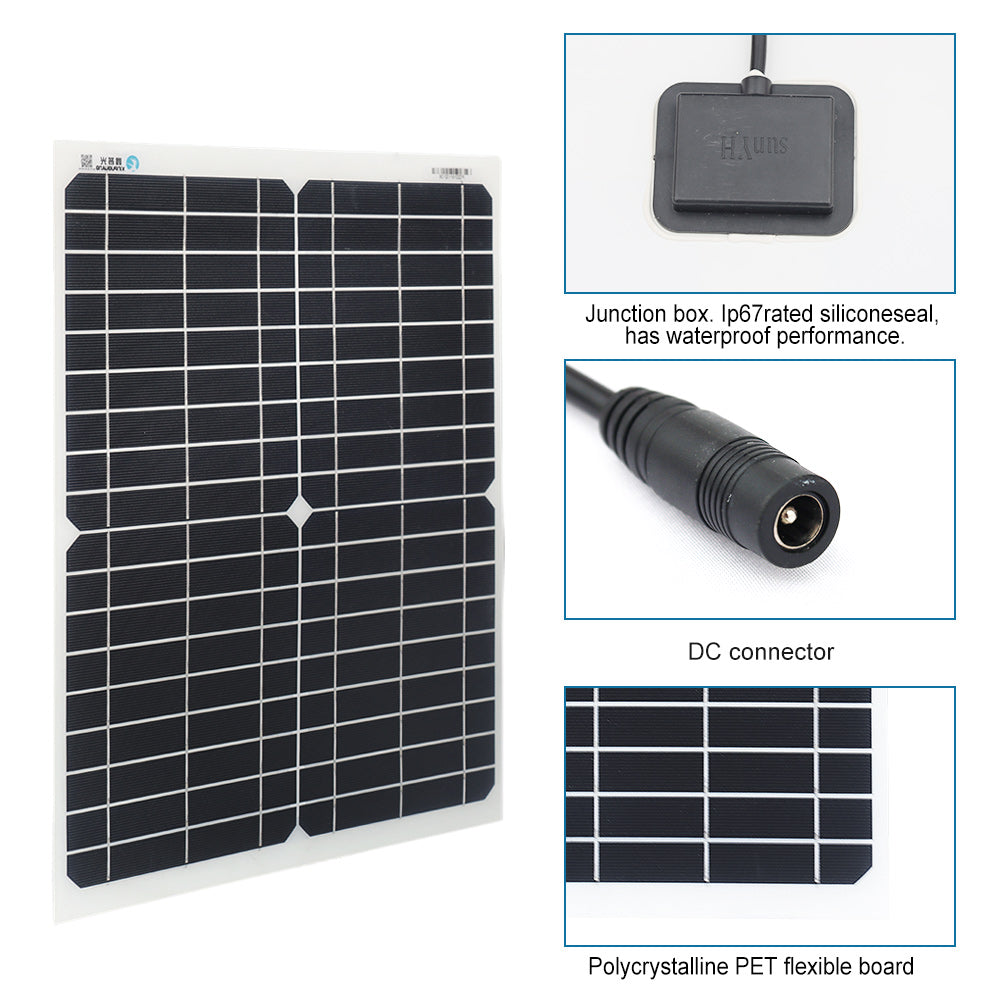 20W mono flexible solar panel