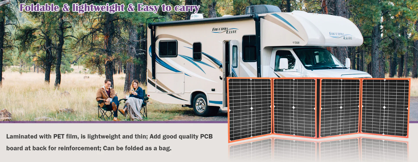 Solarparts mono portable solar charger 18V/80W 340*410*20mm with USB Socket