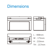 Solarparts@AGM Batteries Lead-Acid 6-GFM-120