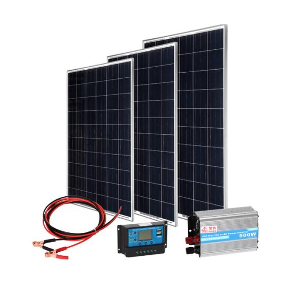 300W Framed Glass Poly Solar Kits