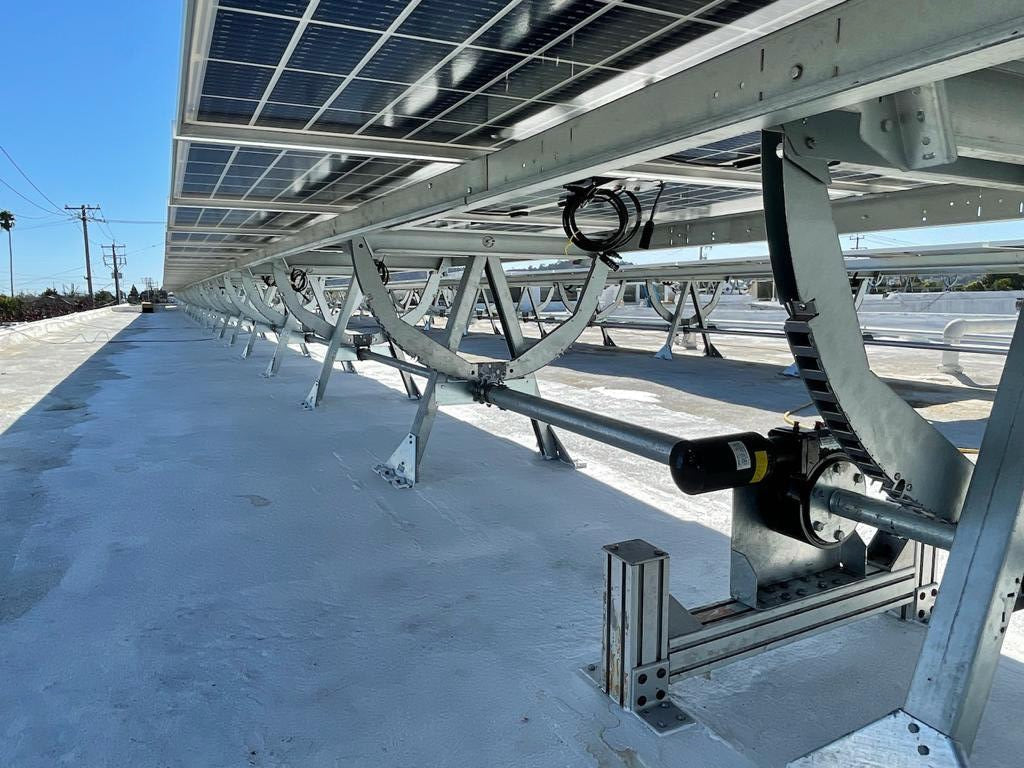 Single-axis trackers on commercial rooftops increase generation by 37%
