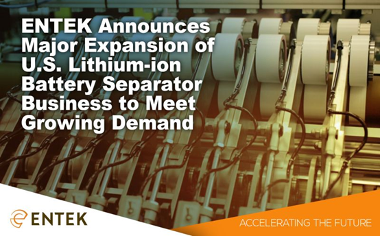 Separator | Entek expands to wet-process separator fro US market