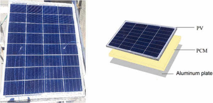 Reducing PV module temperature with beeswax, paraffin wax