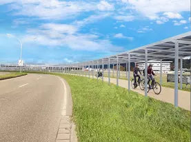 Badenova builds cycle path with solar roofing in Freiburg