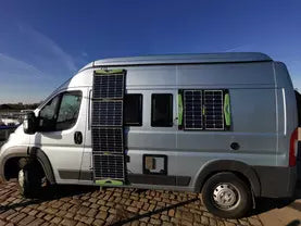 Flexible solar modules for camping vehicles