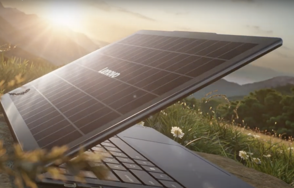 Lenovo presenta un portátil solar con un panel fotovoltaico integrado