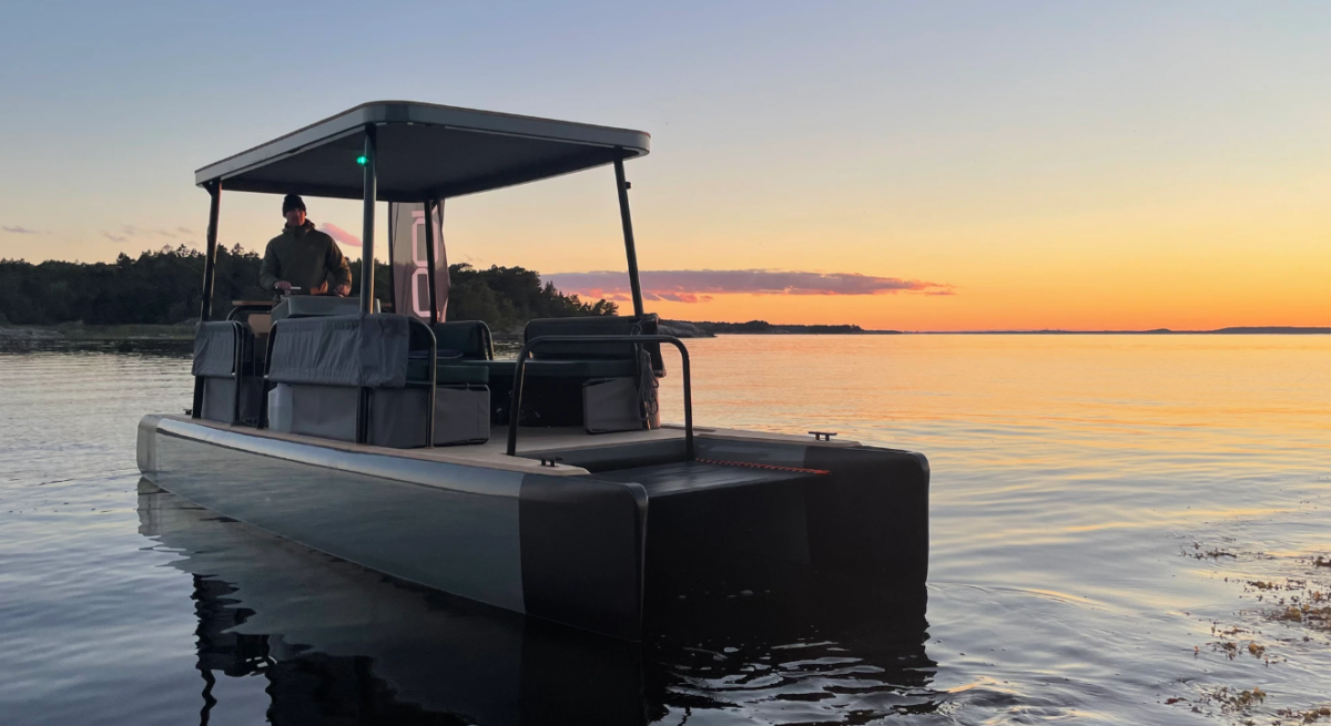 Solar electric camper boat