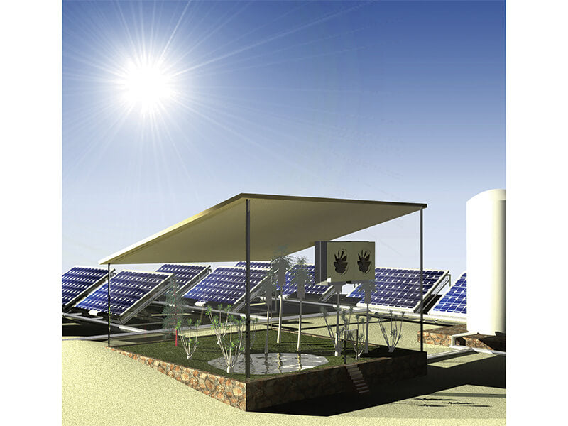 太陽光の廃熱で水を生成！ 砂漠で電気と作物を同時に作るシステムが登場！