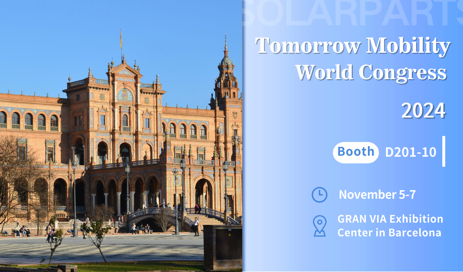 Exhibition Invitation | SOLARParts cordially invites you to attend the 2024 Tomorrow Mobility World Congress