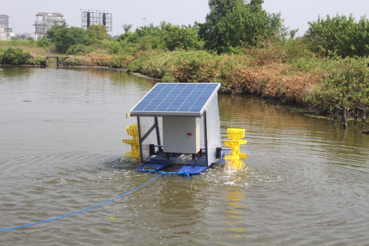 PV-driven aerator for shrimp aquaculture