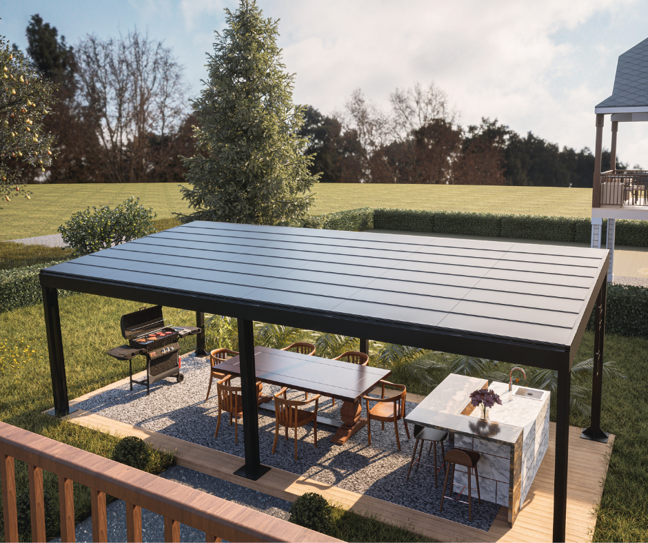 Solar gazebo provides up to 4.3 kW of backyard generating capacity
