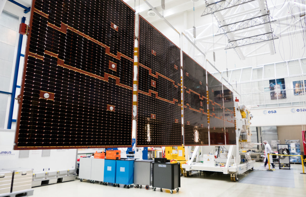 Watch: Huge solar wing unfurled prior to satellite launch