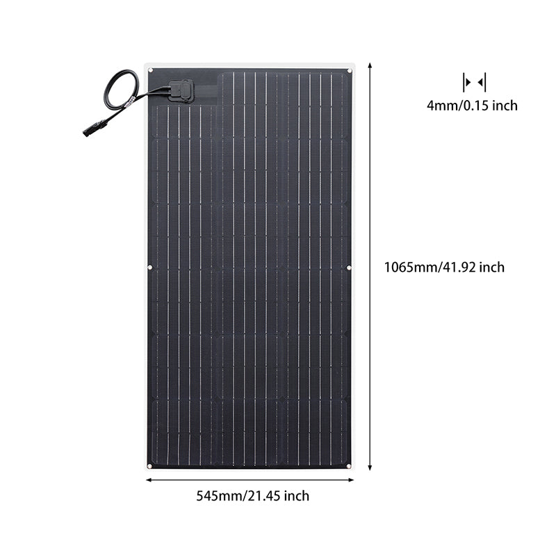 100W ETFE Semi-Flexible Solar Panel Kit 1065*545*4mm
