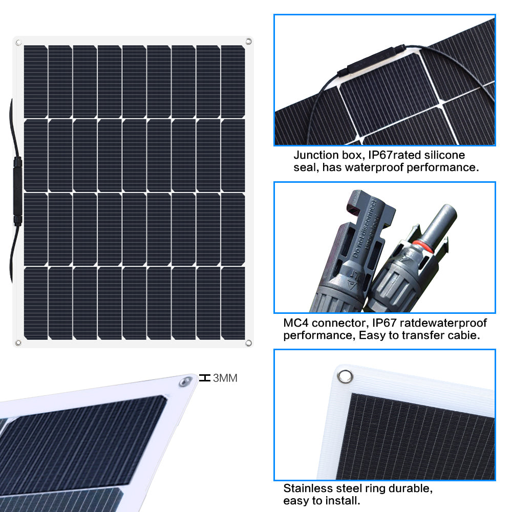 Xinpuguang@_Mono flexible solar panel 60W 18V 670x535x2.5mm