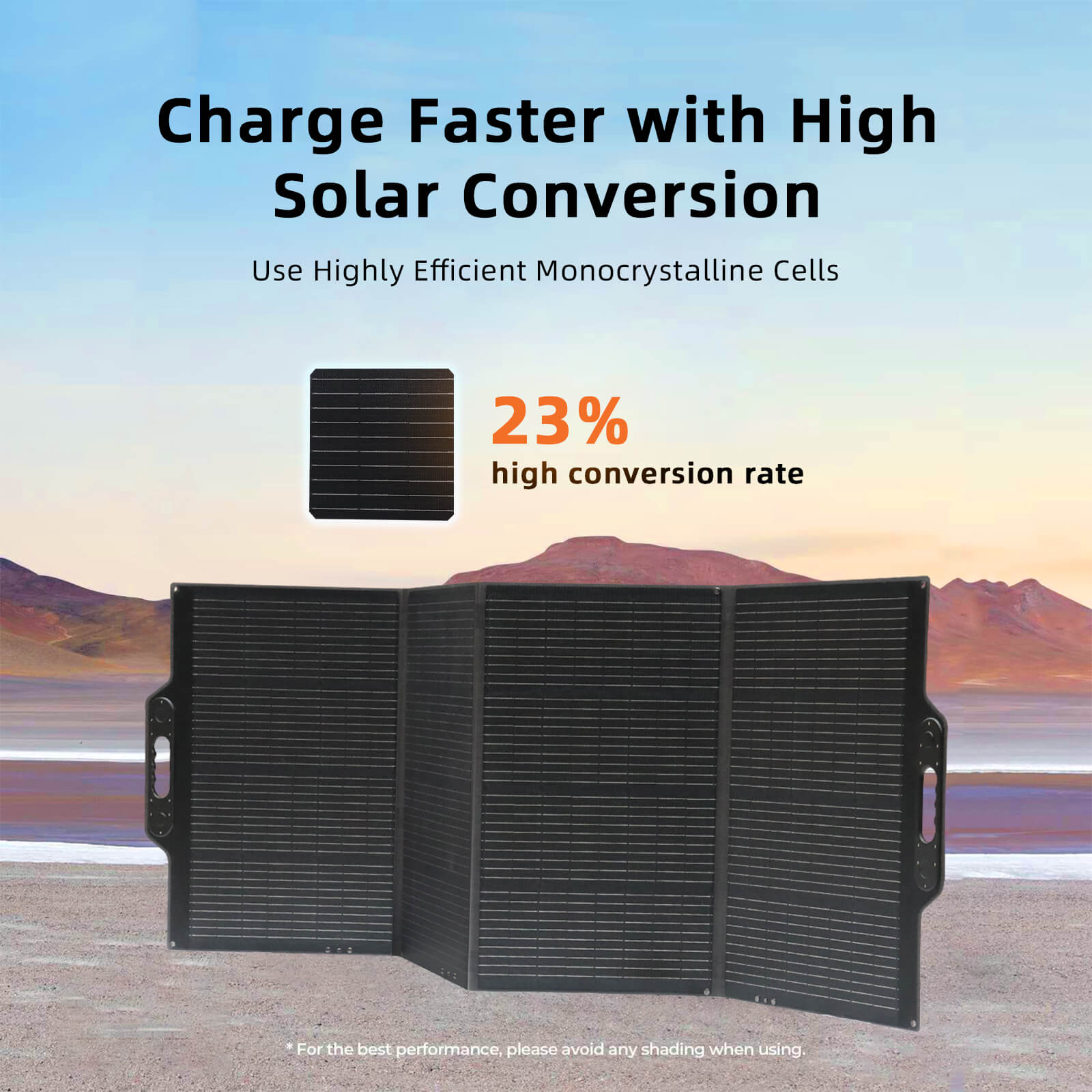 Solarparts@ Mono integrated foldable solar charger  35.2V/315W