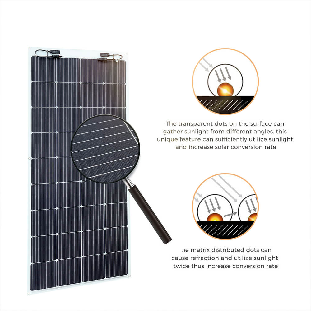 Super Light  200W Watts new flexible solar panel lightweight Ultralight solar pv modules