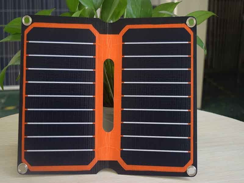 Mono integrated solar charger 5V/10W red orange
