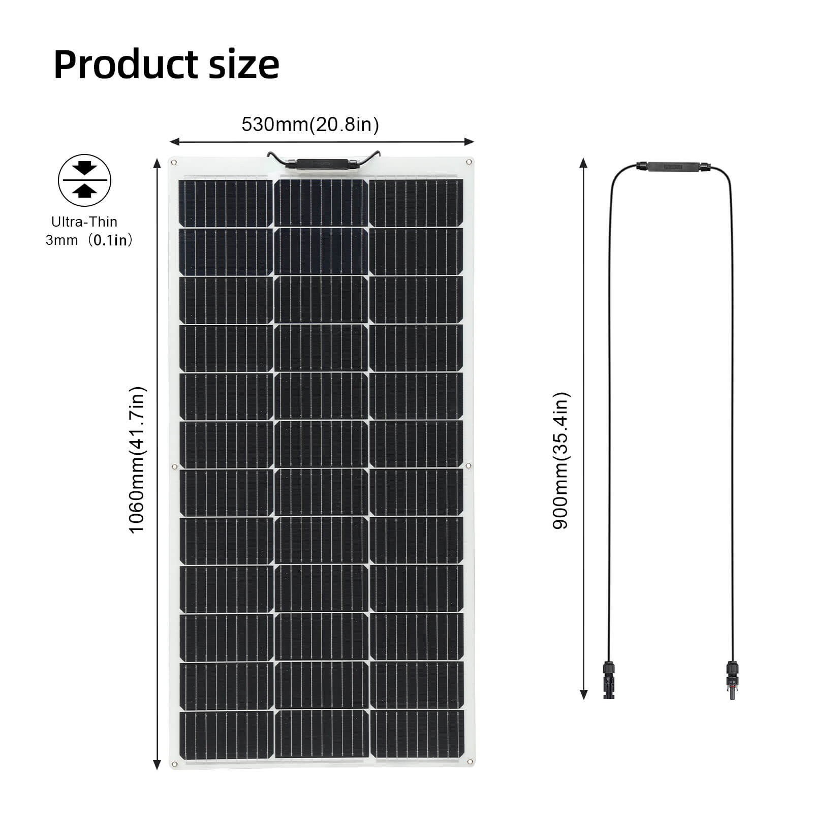 RV flexible solar 100W Watt new flexible solar panel