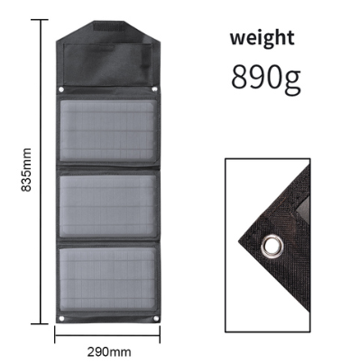 Mono Foldable solar bag 7V/21W  295*210*5mm